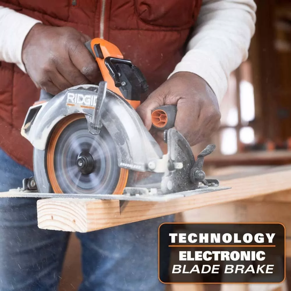 RIDGID R8657B 18V Brushless Cordless 7-1/4 in. Circular Saw (Tool Only)