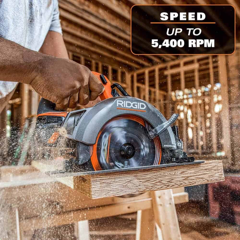 RIDGID R8657B 18V Brushless Cordless 7-1/4 in. Circular Saw (Tool Only)