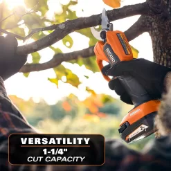 RIDGID R01301K 18V Brushless Cordless Battery Pruner with 2.0 Ah Battery and Charger
