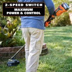 RIDGID R019001-R9272 18V Brushless Cordless String Trimmer, Leaf Blower, Drill/Driver and Impact Driver with (3) Batteries and (2) Chargers