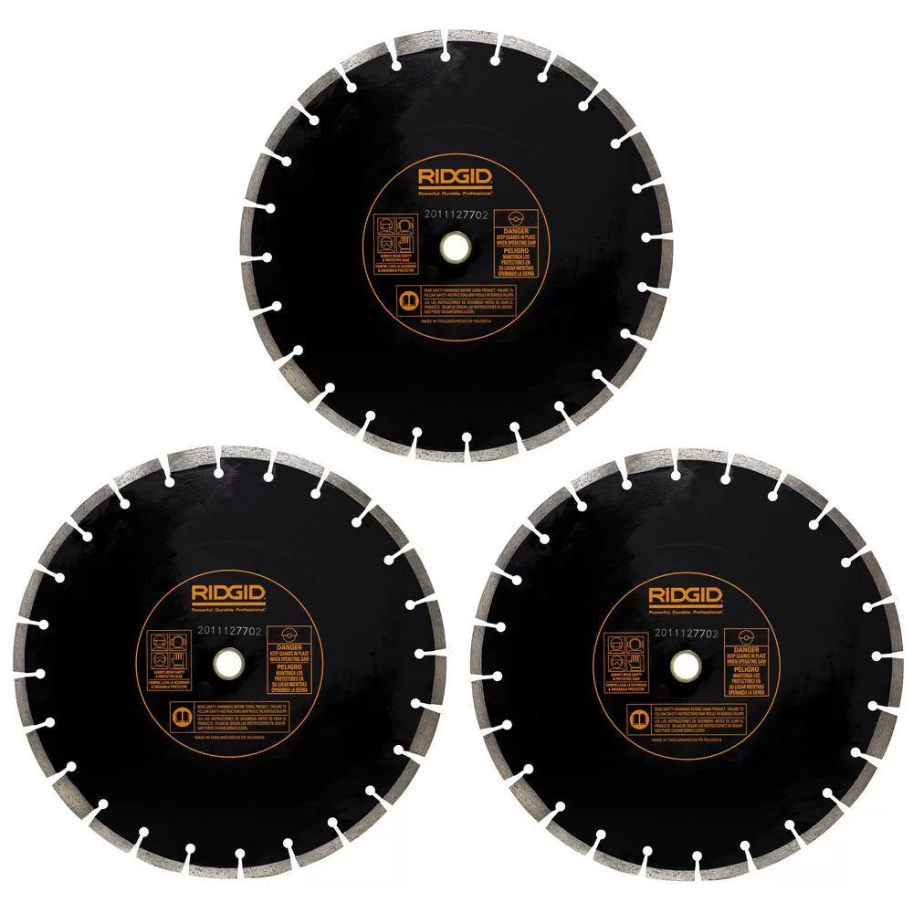RIDGID HD-SW14-3 14 in. Diamond Blade (3-Pack)