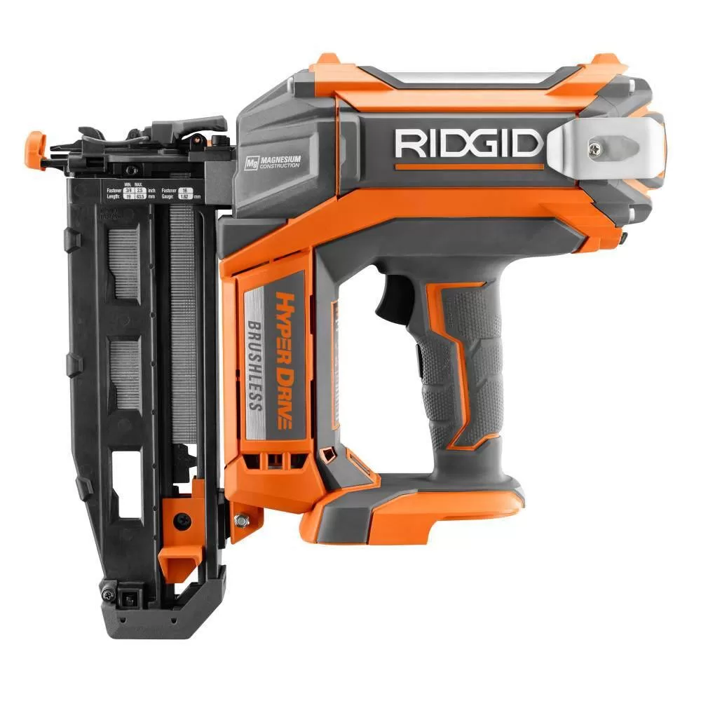 RIDGID 1003557539 18V Brushless Cordless HYPERDRIVE 16-Gauge 2-1/2