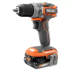 RIDGID R8711K 18V SubCompact Brushless 1/2 in. Hammer Drill Kit with (2) 2.0 Ah Batteries, Charger, and Bag
