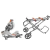 RIDGID R4113-AC9946 15 Amp Corded 10 in. Dual Bevel Miter Saw with LED Cut Line Indicator and Universal Mobile Miter Saw Stand