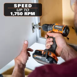 RIDGID 18V SubCompact Brushless Cordless 1/2 in. Drill/Driver Kit with (2) 2.0 Ah Batteries, Charger, and Tool Bag