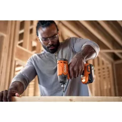 RIDGID R96256 18V Cordless 4-Tool Combo Kit with (1) 4.0 Ah Battery, (1) 2.0 Ah Battery, Charger, and Bag