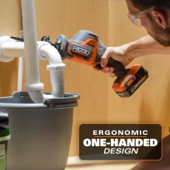 RIDGID R8648KN 18V SubCompact Brushless Cordless One-Handed Reciprocating Saw Kit with 2.0 Ah Battery and Charger