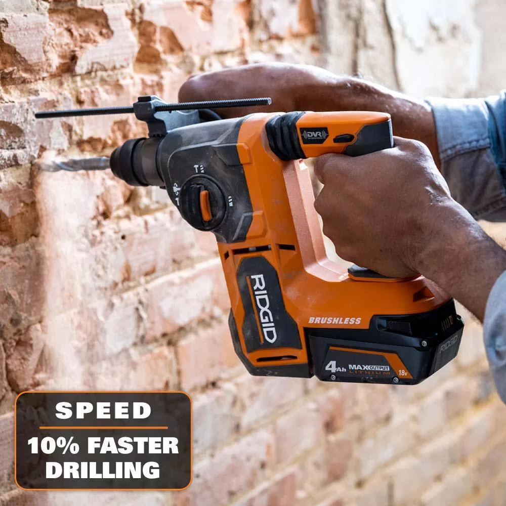 RIDGID R86712B 18V Brushless Cordless 1 in. SDS-Plus Rotary Hammer (Tool Only)