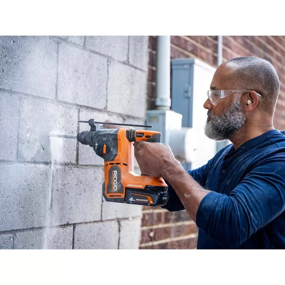 RIDGID R86712B 18V Brushless Cordless 1 in. SDS-Plus Rotary Hammer (Tool Only)