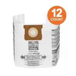 RIDGID VF3503B High-Eff. Size B Dust Collection Bags for 5-8 Gal. Shop-Vac Branded Vacs, 5-10 Gal. RIDGID Vacs, except HD0600 (12-Pack)