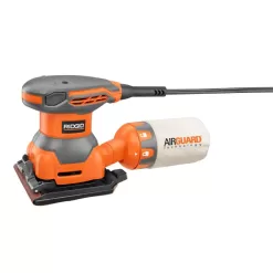 RIDGID R24011 5.5 Amp Corded Fixed Base Trim Router with 2.4 Amp Corded 1/4 Sheet Sander