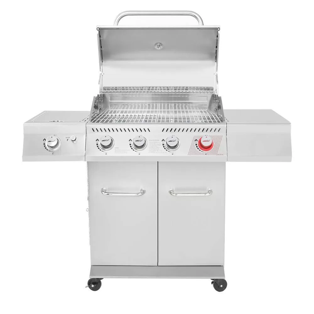 Royal Gourmet GA4402S 4-Burner Propane Gas Grill in Stainless Steel with Sear Burner and Side Burner