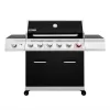 Royal Gourmet GA6402H 6-Burner BBQ Liquid Propane Gas Grill with Sear Burner and Side Burner, 74,000 BTU, Cabinet Style Grill in Black