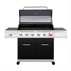 Royal Gourmet GA6402H 6-Burner BBQ Liquid Propane Gas Grill with Sear Burner and Side Burner, 74,000 BTU, Cabinet Style Grill in Black