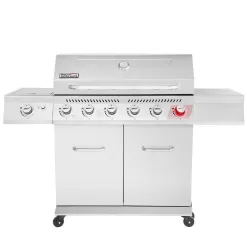 Royal Gourmet GA6402S 6-Burner Propane Gas Grill in Stainless Steel with Sear Burner and Side Burner