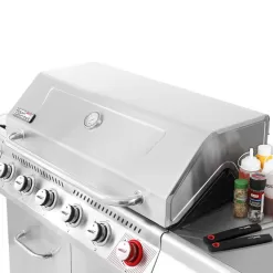 Royal Gourmet GA6402S 6-Burner Propane Gas Grill in Stainless Steel with Sear Burner and Side Burner