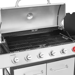 Royal Gourmet SG6002RC 6-Burner BBQ Liquid Propane Gas Grill with Sear and Side Burner with Cover, 71,000 BTU Cabinet Style Gas Grill