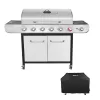 Royal Gourmet SG6002RC 6-Burner BBQ Liquid Propane Gas Grill with Sear and Side Burner with Cover, 71,000 BTU Cabinet Style Gas Grill