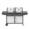Royal Gourmet 1006810231 3-Burner Propane Gas and Charcoal Combo Grill in Black