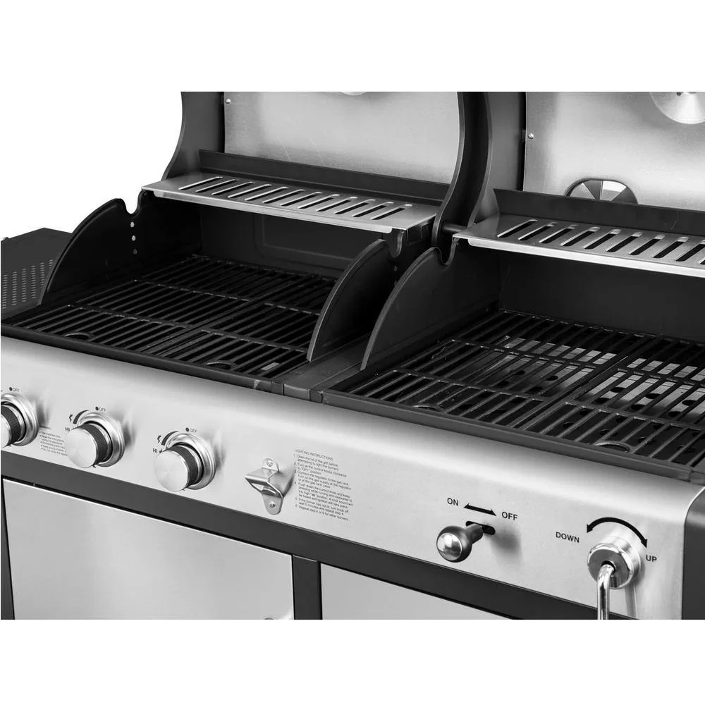 Royal Gourmet 1006810231 3-Burner Propane Gas and Charcoal Combo Grill in Black