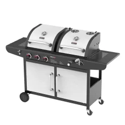 Royal Gourmet 1006810231 3-Burner Propane Gas and Charcoal Combo Grill in Black