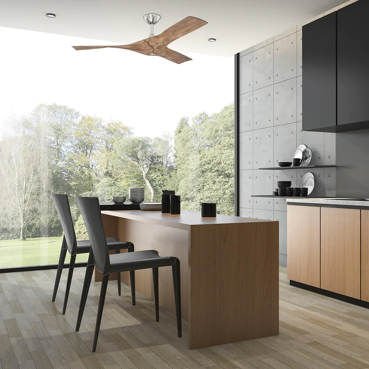 Home Decorators Collection 1004292316 Wesley 52 in. Indoor/Outdoor Brushed Nickel DC Motor Ceiling Fan with Remote Control