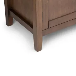 Simpli Home Redmond Solid Wood 54 in. Wide Transitional TV Media Stand in Rustic Natural Aged Brown for TVs up to 60 in.
