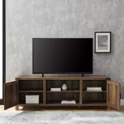 Walker Edison Furniture Company 70 in. Rustic Oak Composite TV Stand 75 in. with Doors