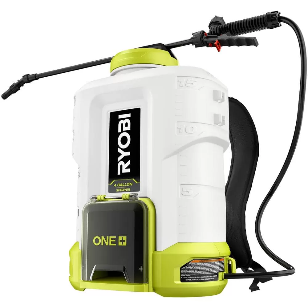 RYOBI P2860 ONE+ 18V Cordless Battery 4 Gal. Backpack Chemical Sprayer with 2.0 Ah Battery and Charger