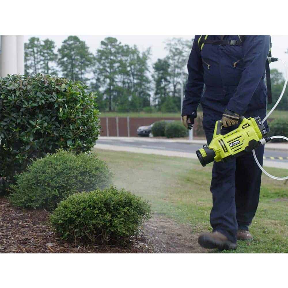 RYOBI P2870 ONE+ 18V Cordless Electrostatic 1 Gal. Sprayer Kit with (2) 2.0 Ah Batteries and (1) Charger