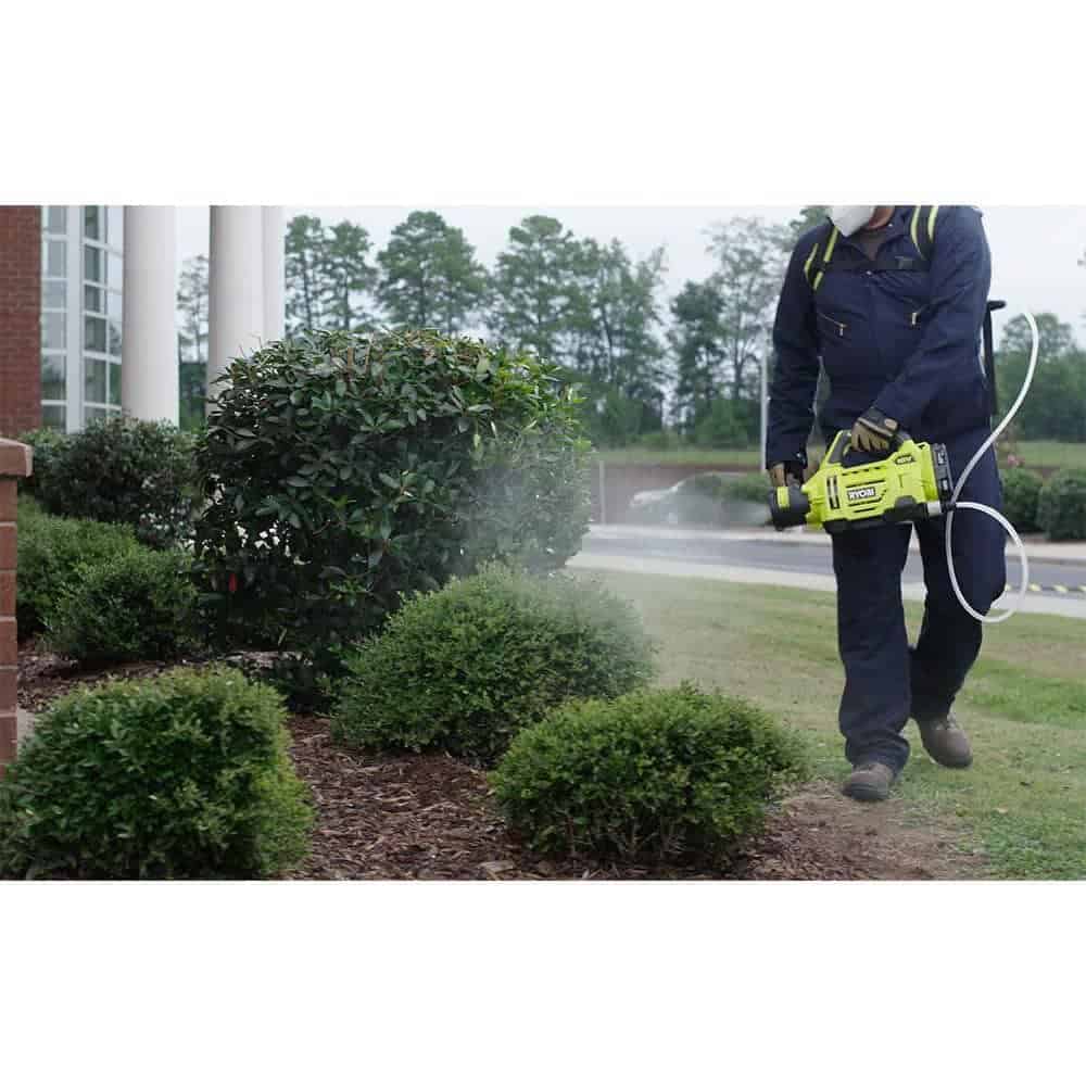 RYOBI P2870 ONE+ 18V Cordless Electrostatic 1 Gal. Sprayer Kit with (2) 2.0 Ah Batteries and (1) Charger