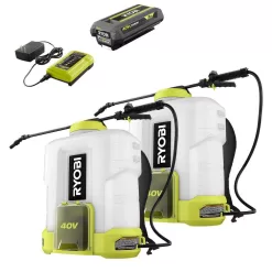 RYOBI RY40310-CMB1 40V Cordless Battery 4 Gal. Backpack Chemical Sprayer (2-Tool) with 2.0 Ah Battery and Charger