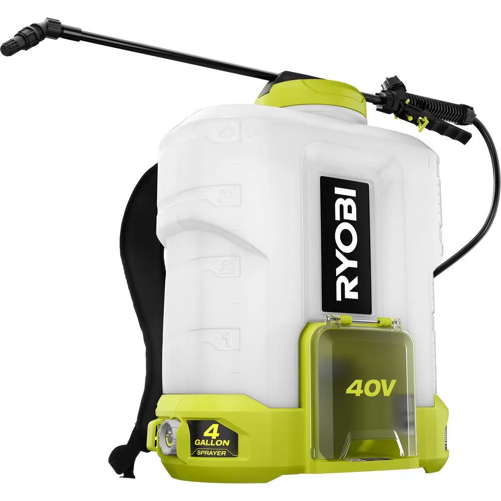 RYOBI RY40310-CMB1 40V Cordless Battery 4 Gal. Backpack Chemical Sprayer (2-Tool) with 2.0 Ah Battery and Charger