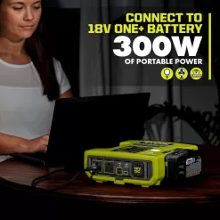 RYOBI ONE+ 18V 800-Watt Max 12V Automotive Power Inverter with Dual USB Ports