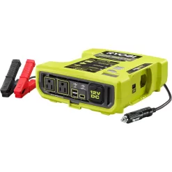 RYOBI ONE+ 18V 800-Watt Max 12V Automotive Power Inverter with Dual USB Ports