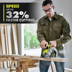 RYOBI PSBCS01K1 ONE+ HP 18V Brushless Cordless Compact 6-1/2 in. Circular Saw Kit with 4.0 Ah HIGH PERFORMANCE Battery and Charger