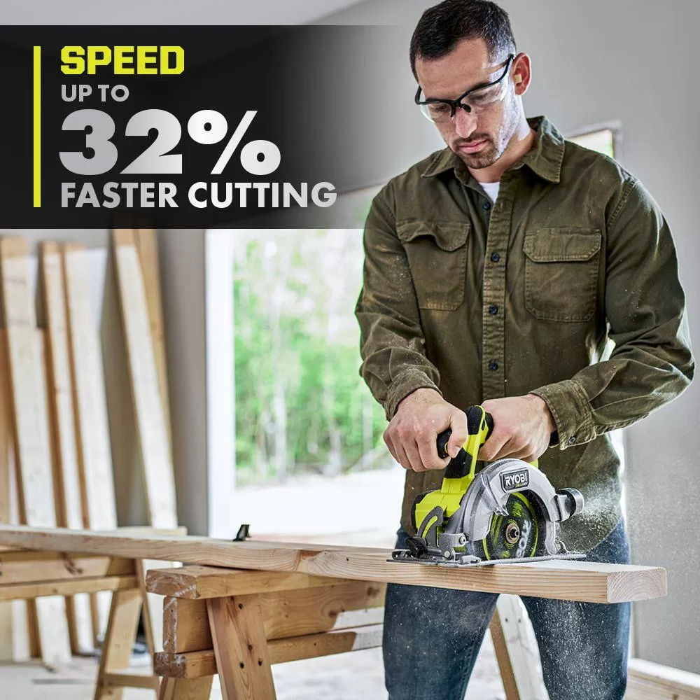 RYOBI PSBCS01K1 ONE+ HP 18V Brushless Cordless Compact 6-1/2 in. Circular Saw Kit with 4.0 Ah HIGH PERFORMANCE Battery and Charger