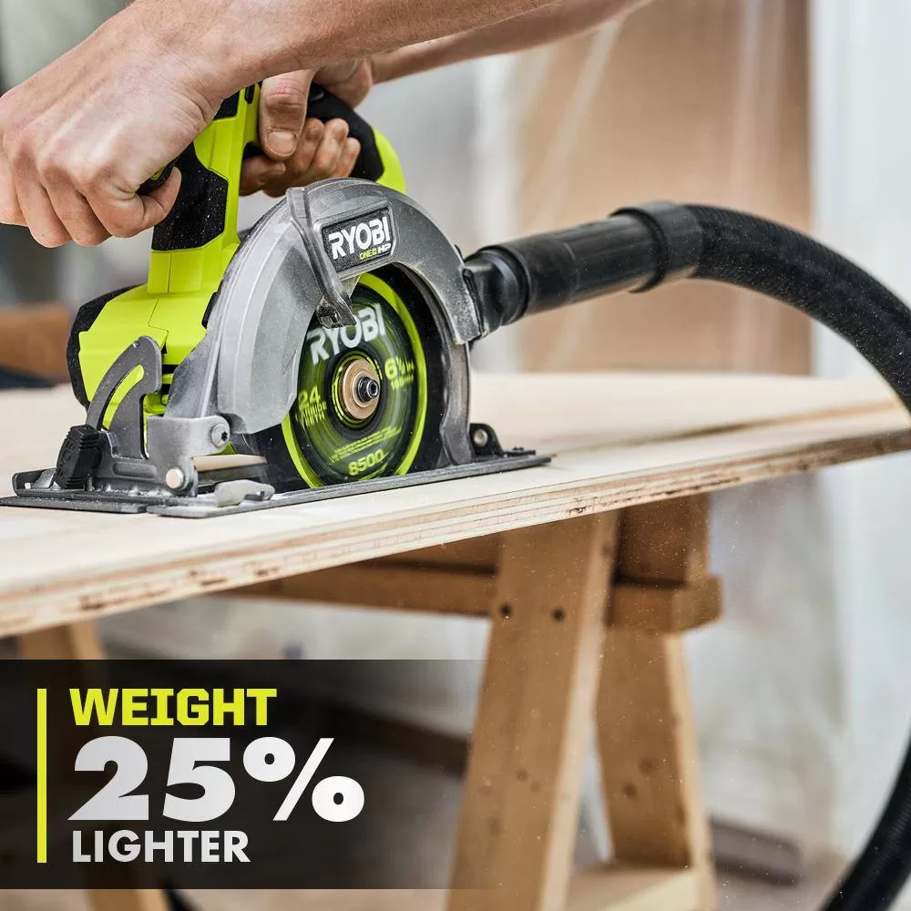 RYOBI PSBCS01K1 ONE+ HP 18V Brushless Cordless Compact 6-1/2 in. Circular Saw Kit with 4.0 Ah HIGH PERFORMANCE Battery and Charger