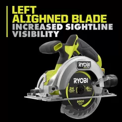 RYOBI PSBCS01K1 ONE+ HP 18V Brushless Cordless Compact 6-1/2 in. Circular Saw Kit with 4.0 Ah HIGH PERFORMANCE Battery and Charger