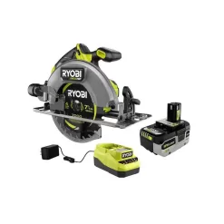 RYOBI PBLCS300K1 ONE+ HP 18V Brushless Cordless 7-1/4 in. Circular Saw Kit with 4.0 Ah HIGH PERFORMANCE Battery and Charger