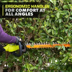 RYOBI P2690 ONE+ 18V 22 in. Lithium-Ion Cordless Hedge Trimmer with 2.0 Ah Battery and Charger