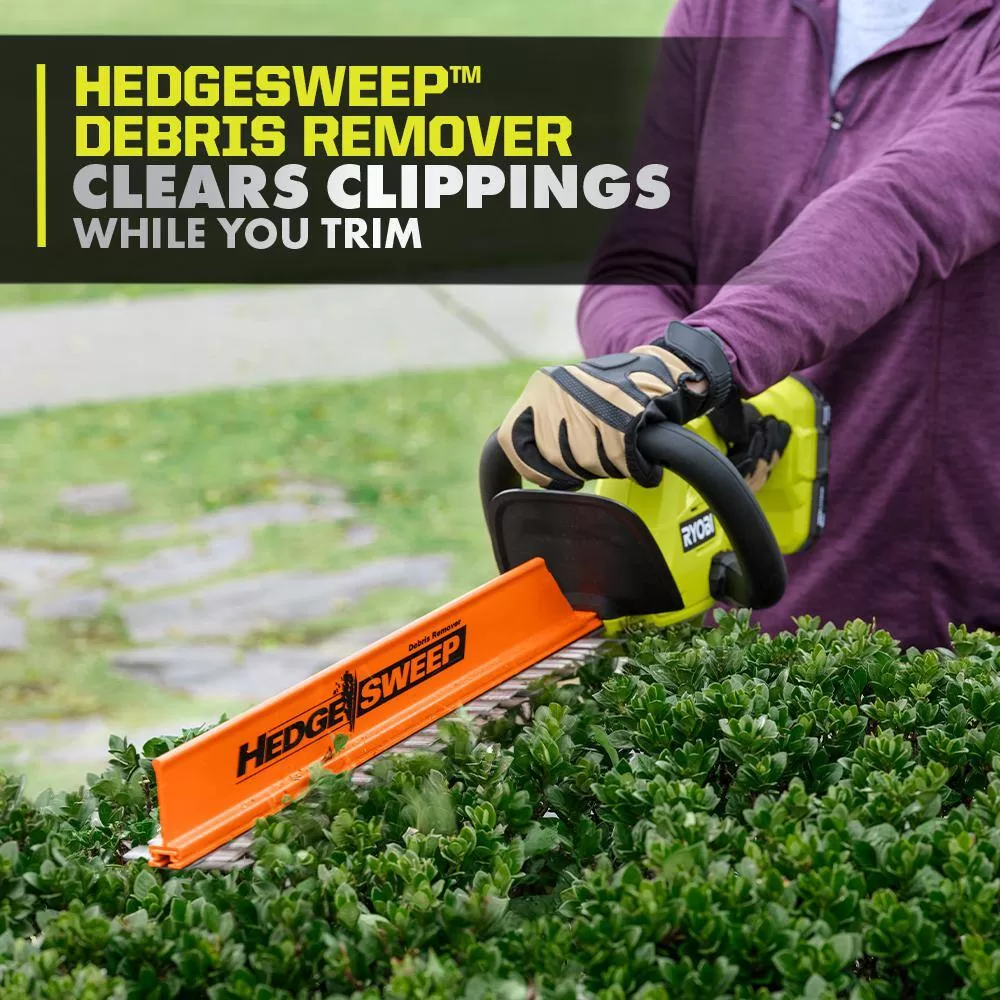 RYOBI P2690 ONE+ 18V 22 in. Lithium-Ion Cordless Hedge Trimmer with 2.0 Ah Battery and Charger