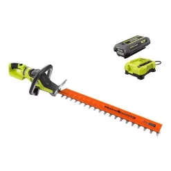 RYOBI RY40640VNM 40V HP Brushless 26 in. Cordless Battery Hedge Trimmer with 2.0 Ah Battery and Charger