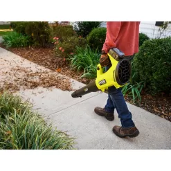 RYOBI ONE+ HP 18V Brushless Whisper Series 130 MPH 450 CFM Cordless Battery Leaf Blower (Tool Only)