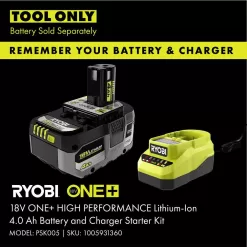 RYOBI P21081BTL ONE+ 18V 100 MPH 280 CFM Cordless Battery Variable-Speed Jet Fan Leaf Blower (Tool Only)