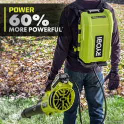 RYOBI RY404180 40V HP Brushless Whisper Series 190 MPH 730 CFM Blower and Backpack Battery w/ (2) 6.0 Ah Batteries & Charger