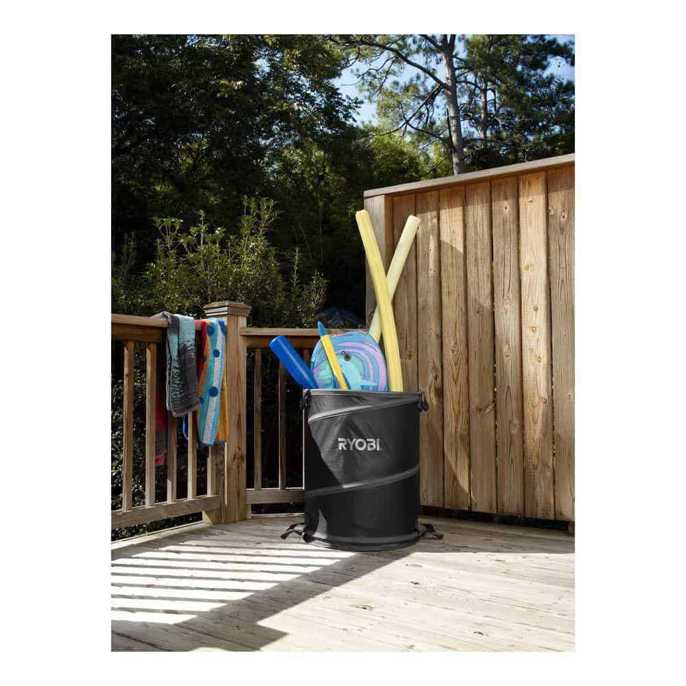 RYOBI RY40480-LB 40V 110 MPH 525 CFM Jet Fan Leaf Blower with Lawn and Leaf Bag, 4.0 Ah Battery and Charger