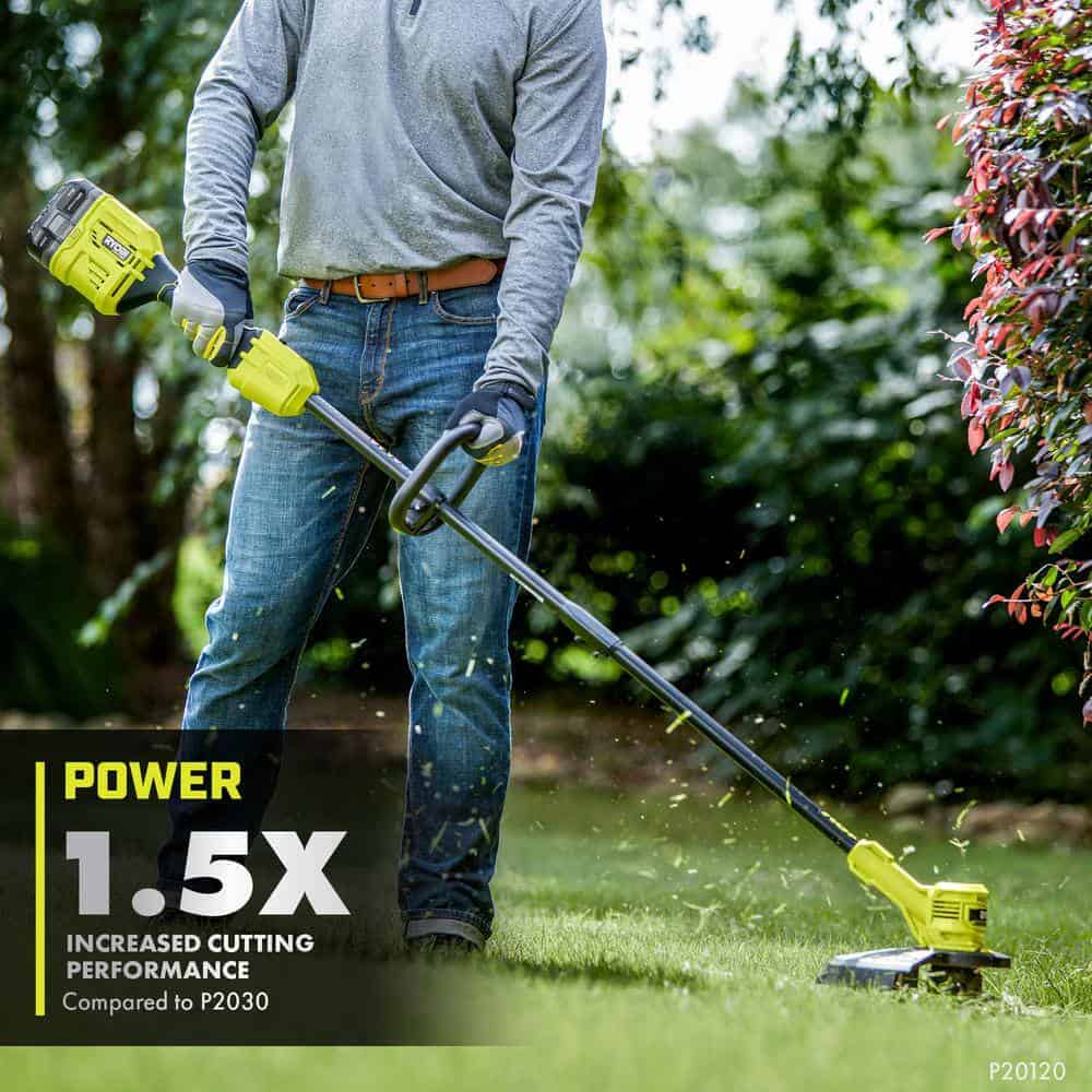 RYOBI P20102BTL-AC ONE+ HP 18V Brushless 13 in. Cordless Battery String Trimmer (Tool Only) with Extra 3-Pack of Spools