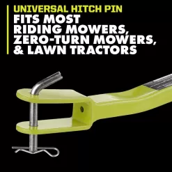 RYOBI ACRM025 500 lb. 7.5 cu. ft. Tow-Behind Utility Dump Cart with Universal Hitch for Riding Mower, Lawn Tractor & Zero Turn Mower