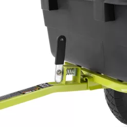 RYOBI ACRM025 500 lb. 7.5 cu. ft. Tow-Behind Utility Dump Cart with Universal Hitch for Riding Mower, Lawn Tractor & Zero Turn Mower